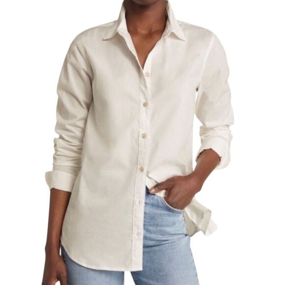 Faherty Malibu Poplin Button Down Shirt in Whisper Size XL - Picture 1 of 6